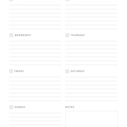 Weekly Planner v3 - Neat and Tidy Design