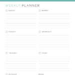 Weekly Planner - Printable PDF - Sunday start to the week