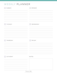 Weekly Planner v3 - Neat and Tidy Design