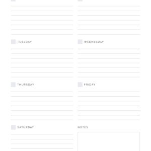 Weekly Planner v3 - Neat and Tidy Design