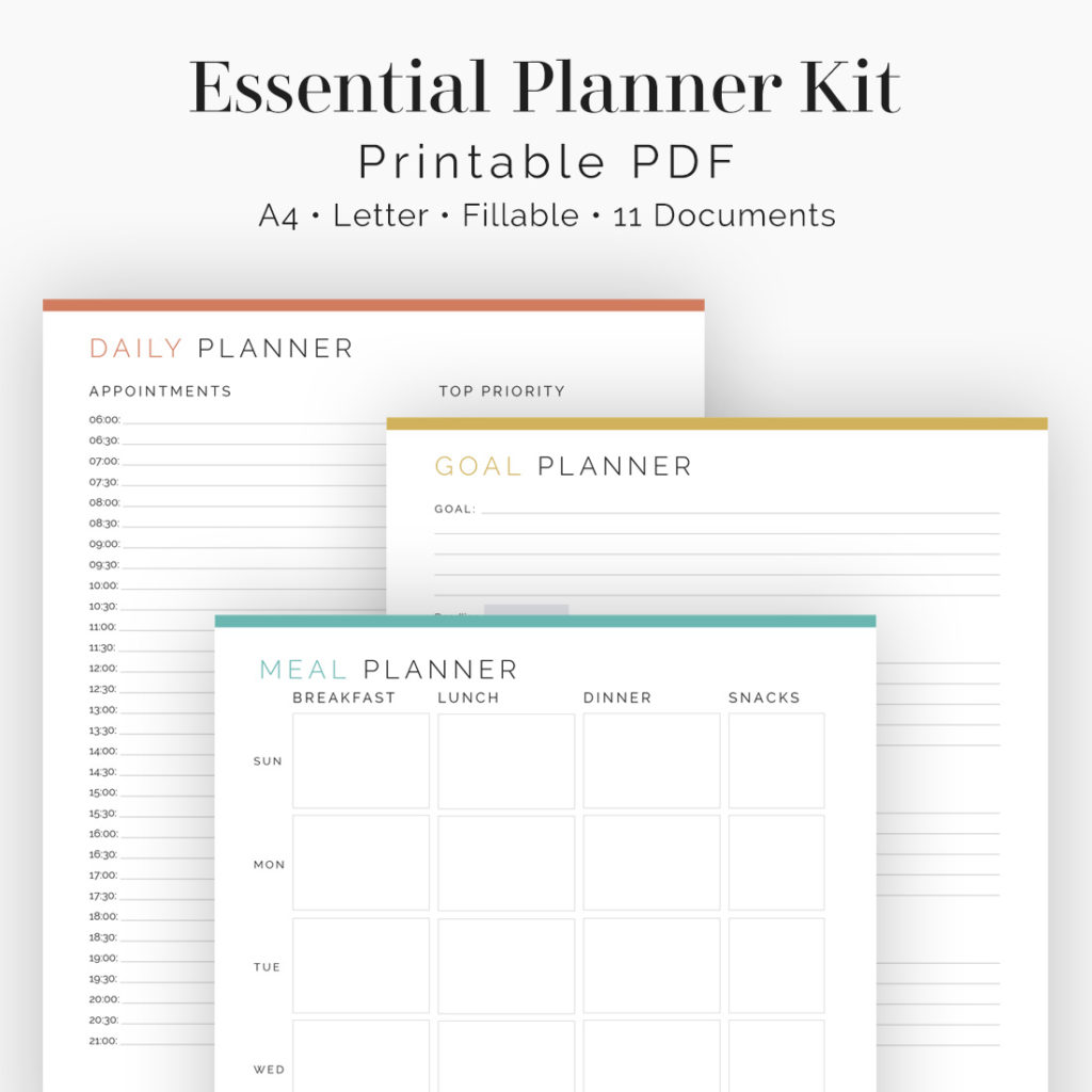 Essential planner bundle pdf