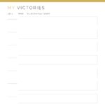 My Victories, self-esteem tracker - Well-being Printable