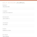 Self-Esteem Journal, Well-being Printable