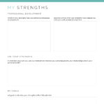 My Strengths Worksheet for self-esteem (page two)