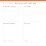 Positive things about me self-esteem worksheet