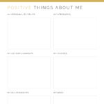 Positive things about me self-esteem worksheet