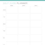 Weekly Printable Self-Care Planner