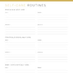 Self Care Routines Printable PDF