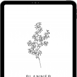 undated minimalist digital planner for goodnotes with botanical illustrations, light mode