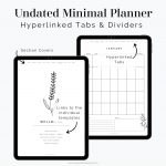 digital planner for goodnotes with hyperlinked tabs, and links to individual template pages for easy navigation in goodnotes