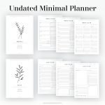 undated minimal digital planner pages for weekly and daily planning, in light mode - goodnotes planner