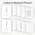 undated minimal digital planner pages for health and finances, in light mode - goodnotes planner