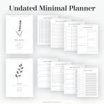 undated minimal digital planner pages for wellbeing and goals, in light mode - goodnotes planner