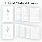 undated minimal digital planner pages for notes, to do lists, address book and birthdays, in light mode - goodnotes planner