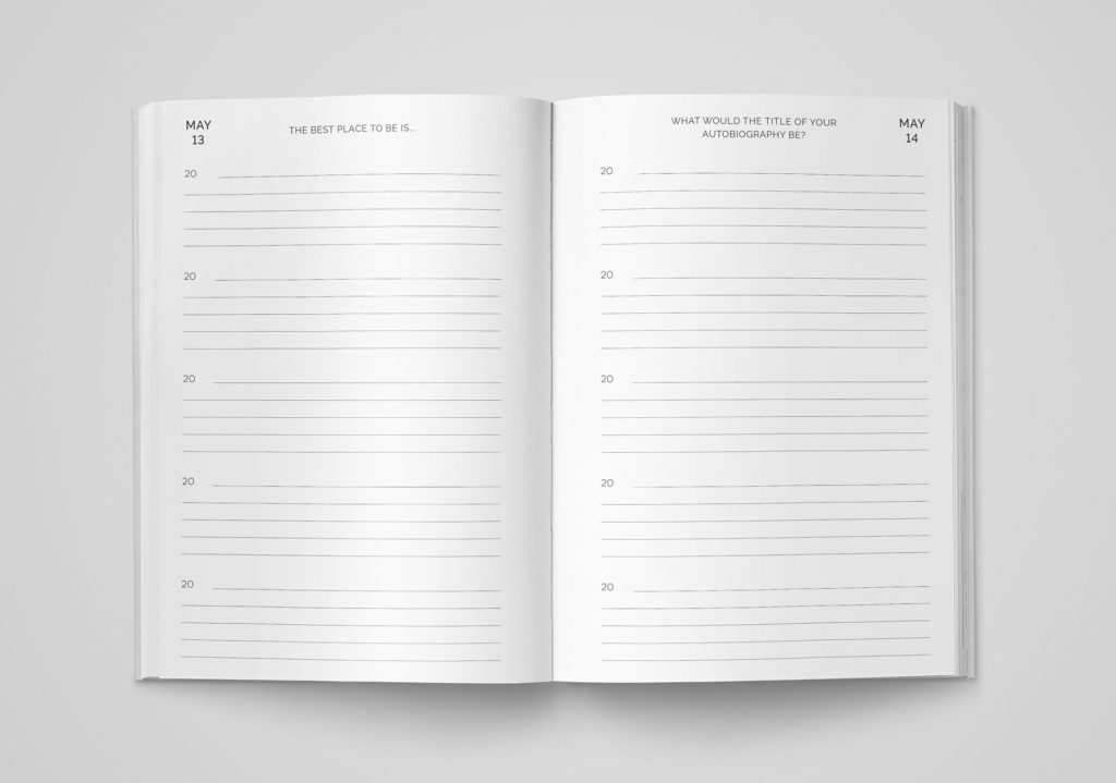 Daily Prompts 5 year journal book