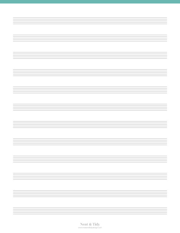 Staff Paper / Blank Sheet Music (A4) by sabas