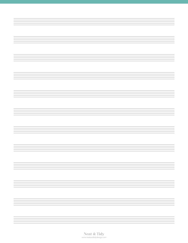 Sheet Music - Neat and Tidy Design