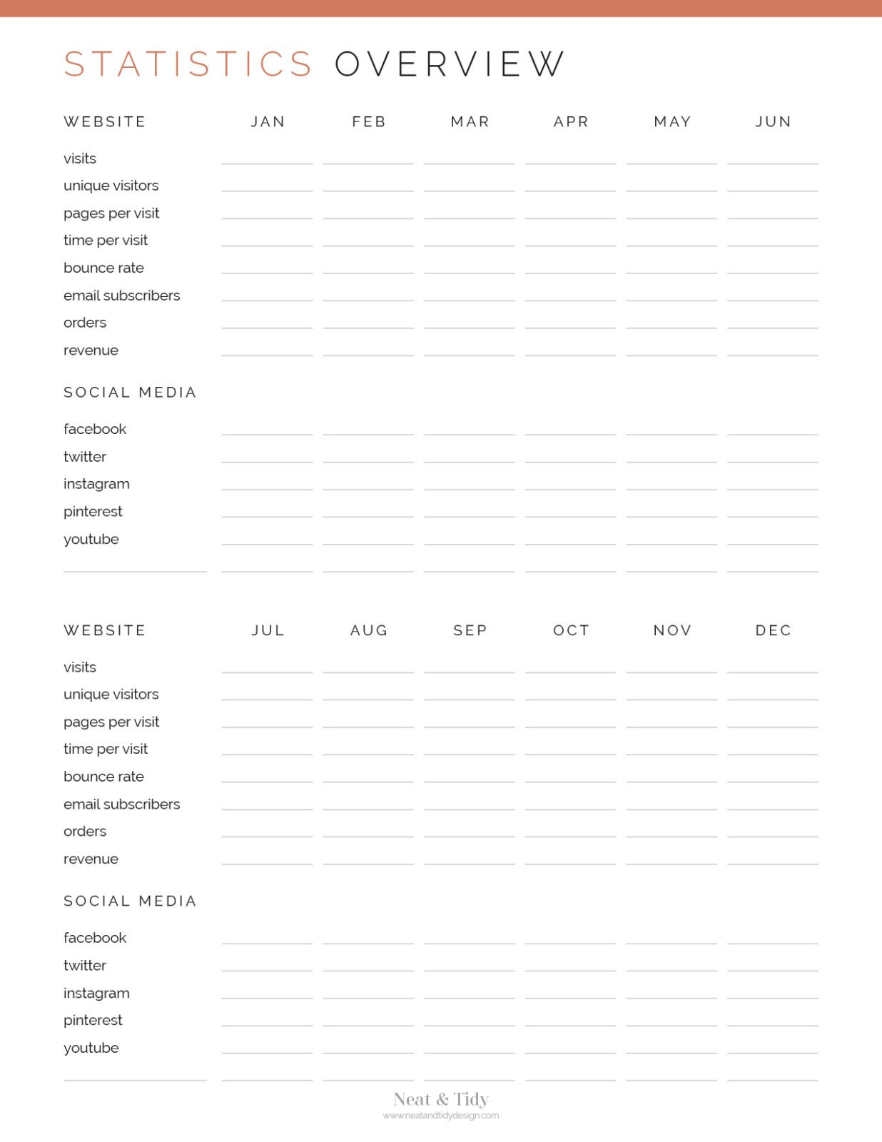 Statistics Overview Website Business Statistics Overview - Neat and Tidy Design