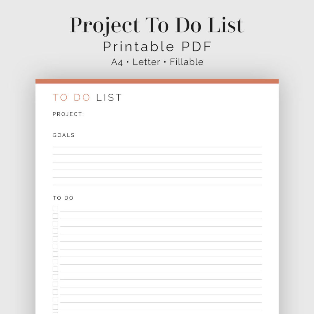 To do list for projects and bigger tasks