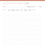 Blood Pressure Log Printable PDF