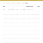 Blood Pressure Log Printable PDF