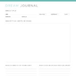 Printable Dream Journal in PDF format