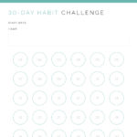 30 Day Habit Challenge Printable PDF