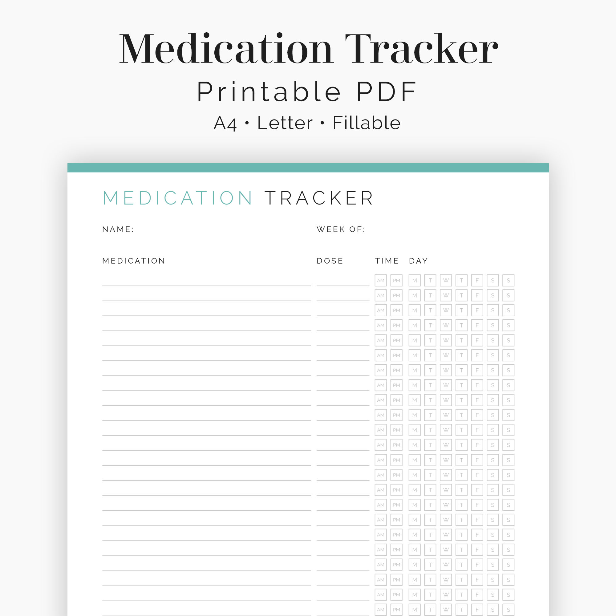 Medication Tracker - Neat and Tidy Design