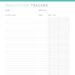 Printable log to track your medications on a weekly basis