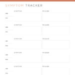 Printable PDF Symptom Tracker log