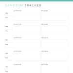 Printable PDF Symptom Tracker log