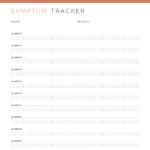 Monthly Symptom Tracker for your medical binder