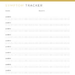 Monthly Symptom Tracker for your medical binder