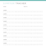 Monthly Symptom Tracker for your medical binder