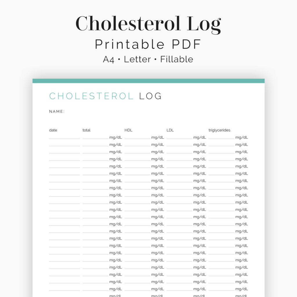 PDF cholesterol log
