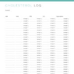 Printable cholesterol log with european/canadian mmol/l measurements