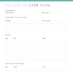 A printable document to fill in your follow-up care plan post-treatment for your illness