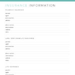 Medical insurance log to keep track of your insurance policies