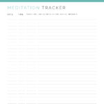 Printable meditation tracker pdf