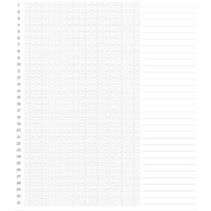 Monthly sleep tracker in modern, minimal design in PDF format