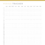 Period tracker for one year