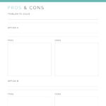 Pros and cons list printable pdf