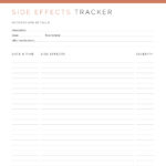 Printable PDF Side Effects Tracker for your Medical Binder