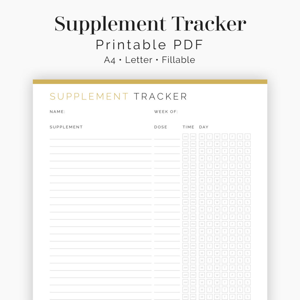 Supplement and vitamin tracker pdf