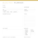 Printable pdf blog post planner