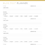 Printable pdf blog post planner overview