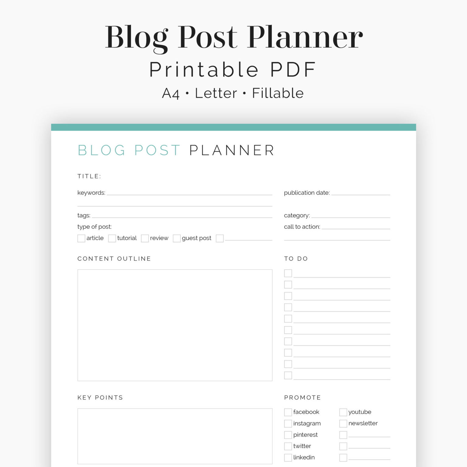 how to make blog post planner