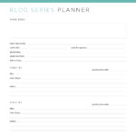 Printable pdf blog post series planner in teal
