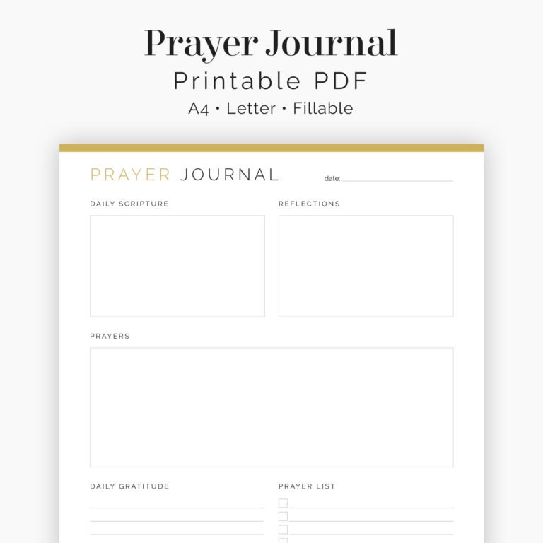 Prayer Journal - Neat and Tidy Design