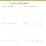 Brainstorm new ideas for blog posts with this printable pdf